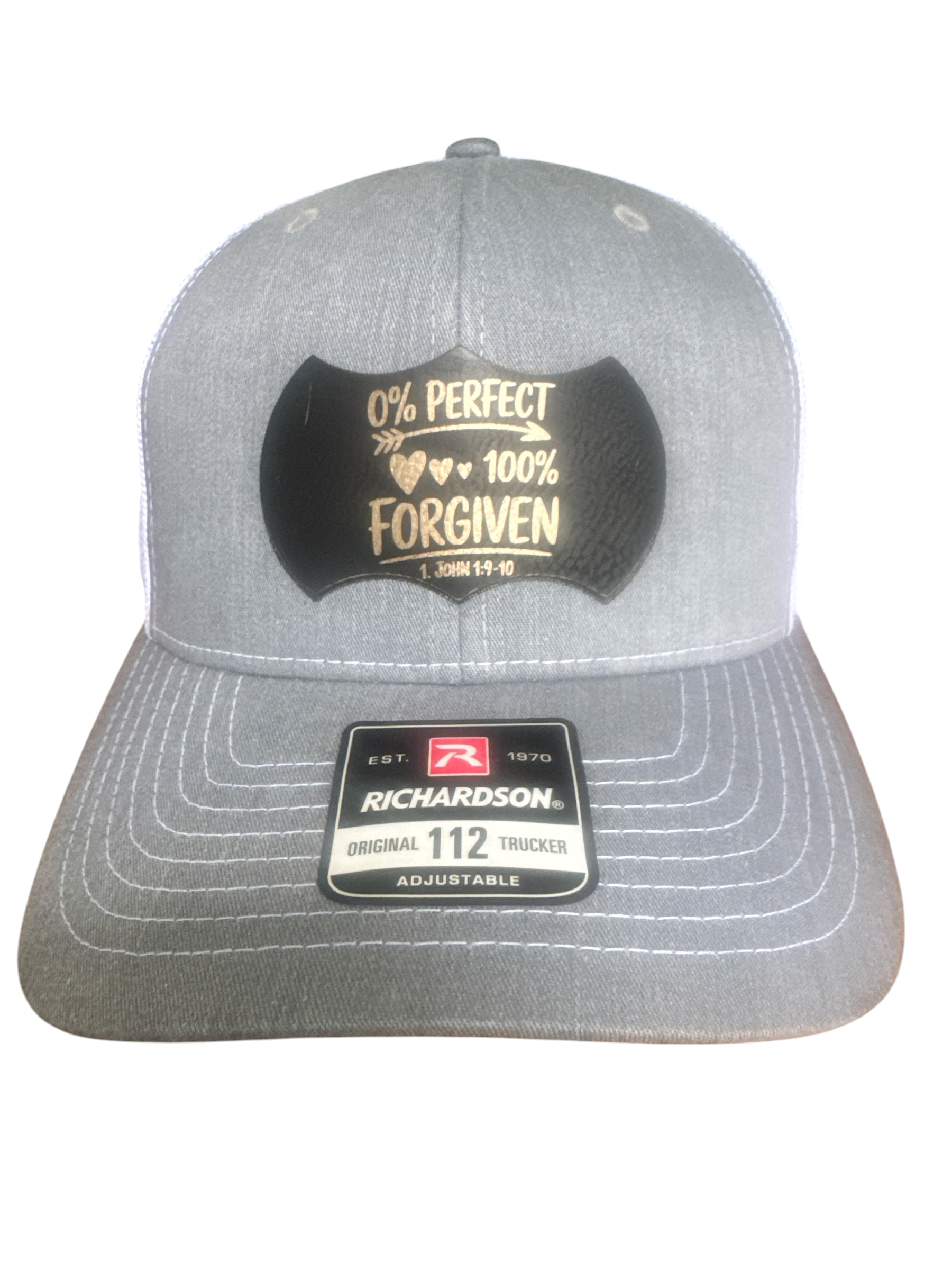 Richardsson 112 Truckers  Hat With Custom Leatherette Patch