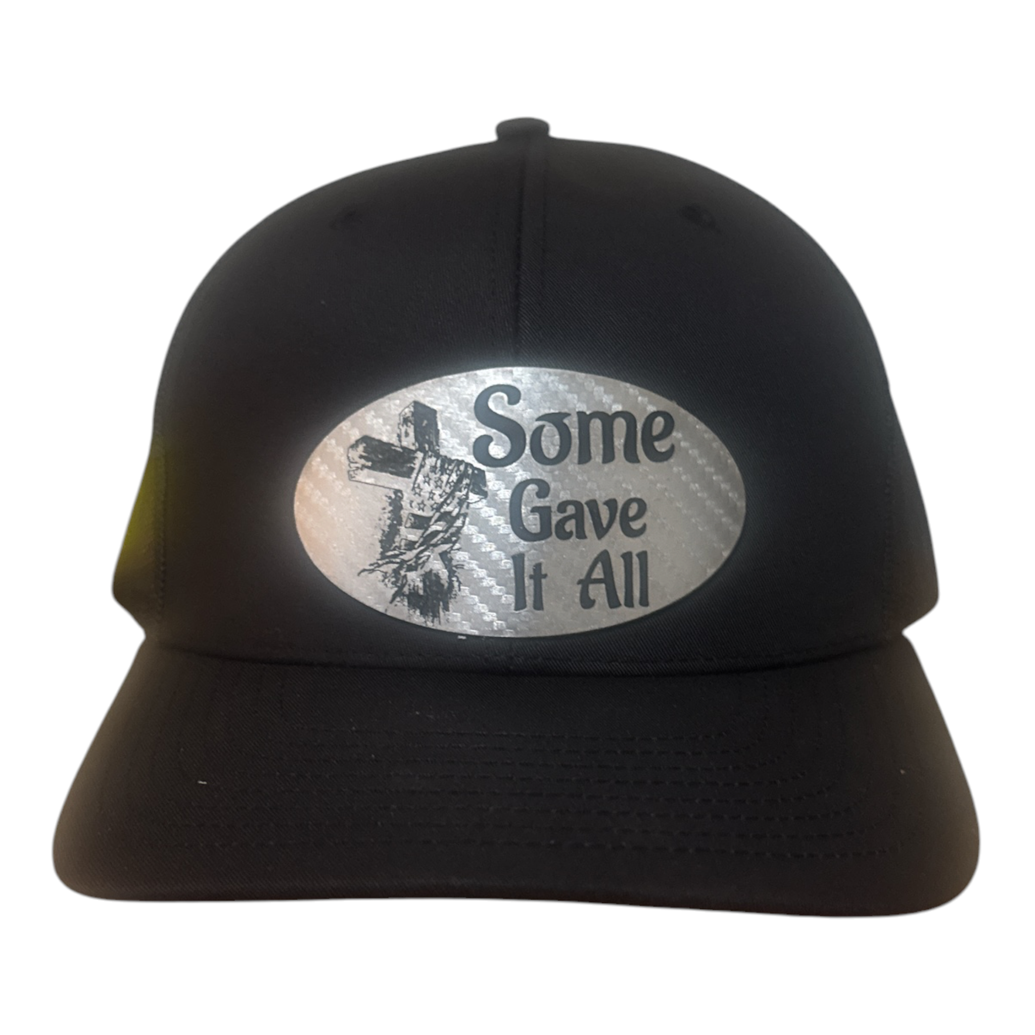 Richards 112 All Black Hat – Some Gave It All Leatherette Patch
