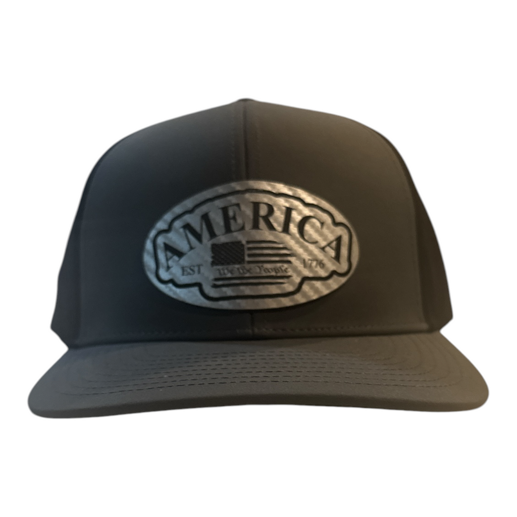 Durra-Bull Mesh Trucker Hat – American Flag Leatherette Patch