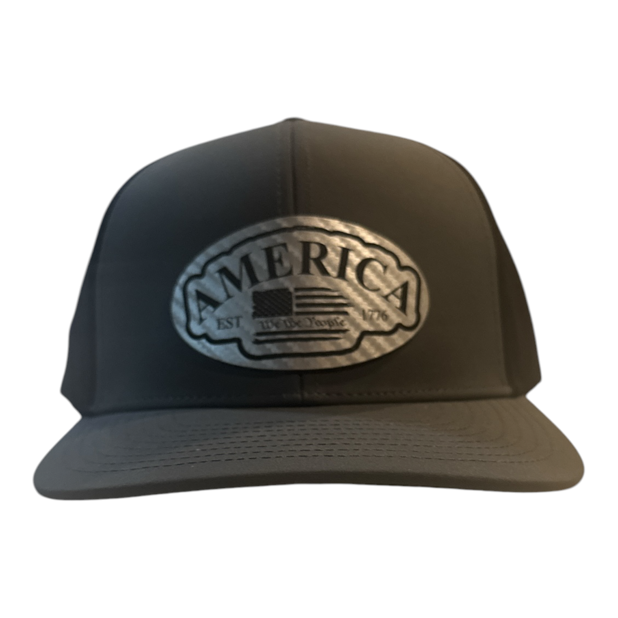 Durra-Bull Mesh Trucker Hat – American Flag Leatherette Patch