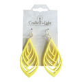 Yellow Leaf Dangle Earrings
